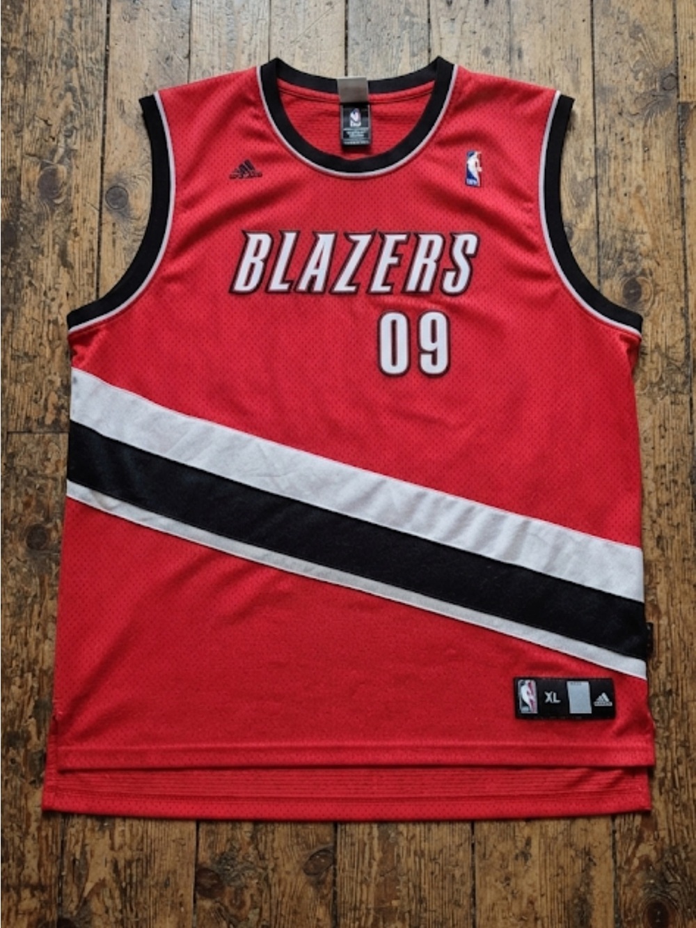 Adidas Portland Trailblazers Red and Black Jersey